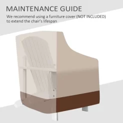 Outsunny Wooden Adirondack Chair Outdoor Classic Lounge Chair With Ergonomic Design & A Built-In Cup Holder For Patio Deck Backyard Fire Pit -Outdoor Furniture Store GUEST e16166ed d193 41dd aa74 6befbe5a52bc