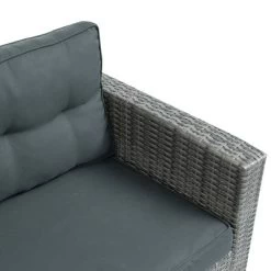 4pc Wicker Patio Set With Large Storage Box & Cushions - Gray - GODEER -Outdoor Furniture Store GUEST e2ddb2a4 330f 4048 923b 57a32e6c5dcd