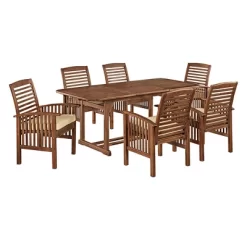 7pc Acacia Wood Patio Dining Set With Cushions - Saracina Home -Outdoor Furniture Store GUEST e337eac1 6660 4fee 8206 29a97ef71e04
