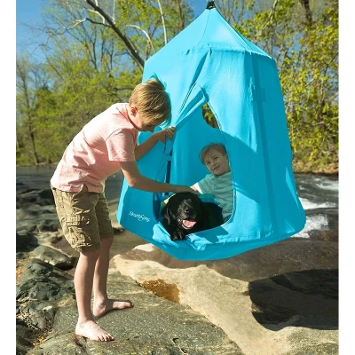 HearthSong Go! HangOut HugglePod Hanging Tent With LED Lights And Go! HangOut Hanger 4 HearthSong Go! HangOut HugglePod Hanging Tent With LED Lights And Go! HangOut Hanger - Image 2