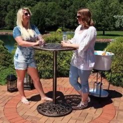 Sunnydaze Decor Sunnydaze 40"H Cast Iron Base And Cast Aluminum Tabletop Round Bar-Height Table 11 Sunnydaze Decor Sunnydaze 40"H Cast Iron Base And Cast Aluminum Tabletop Round Bar-Height Table -Outdoor Furniture Store GUEST e40a4217 0ee3 4167 b4fe ea840f58b46e