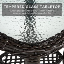 Best Choice Products 3-Piece Patio Wicker Bistro Furniture Set W/ 2 Cushioned Swivel Rocking Chairs, Side Table -Outdoor Furniture Store GUEST e484d34a 67e2 45a5 9372 0d6aa3c3a519