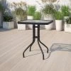 Emma And Oliver 23.5" Square Tempered Glass Metal Table 2 Emma And Oliver 23.5" Square Tempered Glass Metal Table -Outdoor Furniture Store GUEST e555ed82 dea9 48c1 a9eb 4164eeb73489