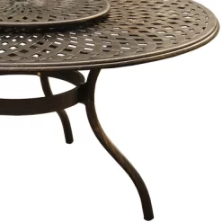 59" Contemporary Modern Mesh Lattice Aluminum Round Dining Table With Lazy Susan - Bronze - Oakland Living 11 59" Contemporary Modern Mesh Lattice Aluminum Round Dining Table With Lazy Susan - Bronze - Oakland Living -Outdoor Furniture Store GUEST e5f94eb0 ca0f 4168 a3a2 e48e391011d1