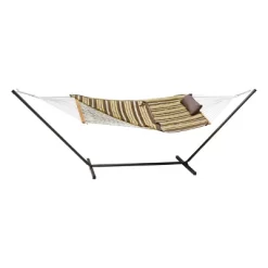Outdoor Hammock And Stand Set - Beige/Brown/Off-White Stripe -Outdoor Furniture Store GUEST e6b1857c 8e82 4b36 badb 2464992917cb