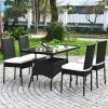 Costway 10PCS Patio Rattan Dining Set Cushioned Chair Table With Glass Top Garden Furniture -Outdoor Furniture Store GUEST e7d1aff0 8a55 4bdb 859d 02accda20db1