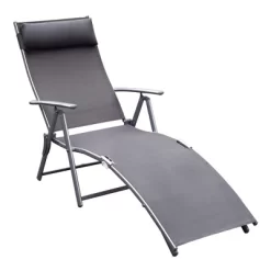 Outsunny Steel Fabric Outdoor Folding Chaise Lounge Chair Recliner With Portable Design & 7 Adjustable Backrest Positions -Outdoor Furniture Store GUEST e7fd8aa9 ba1b 4a09 935e 1318b9d2f515