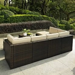 Palm Harbor 8pc All-Weather Wicker Patio Seating Set - Sand - Crosley 10 Palm Harbor 8pc All-Weather Wicker Patio Seating Set - Sand - Crosley -Outdoor Furniture Store GUEST e895cd2e aec4 4300 8b31 70ed49937175