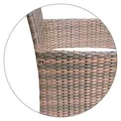 4pc Rattan Wicker Outdoor Lounge Chair With Cushions - Brown/Beige - GODEER -Outdoor Furniture Store GUEST e8af318c 56a0 4ee7 9402 a634ea0f96f9