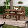 Ravenscroft 4pc Acacia Wood Patio Dining Set - Saracina Home