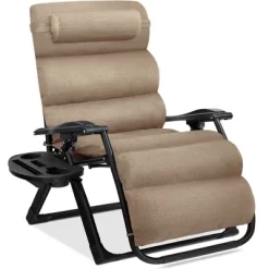 Best Choice Products Oversized Zero Gravity Chair, Folding Recliner W/ Removable Cushion, Side Tray -Outdoor Furniture Store GUEST eafda4a2 e82e 40fe 98d0 991c9ddba41e