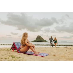 Picnic Time Beachcomber Portable Beach Chair & Tote - Blue Pinstripe -Outdoor Furniture Store GUEST eb0fa3d9 fa88 49dc ba7c 2553a5551331