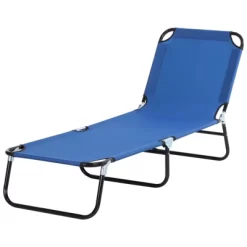 Outsunny Portable Outdoor Sun Lounger, Lightweight Folding Chaise Lounge Chair W/ 5-Position Adjustable Backrest For Beach, Poolside And Patio -Outdoor Furniture Store GUEST eb7b733d 68f5 4a0f 88f9 128380cc5fac