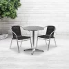 Flash Furniture Lila 23.5'' Round Aluminum Indoor-Outdoor Table Set With 2 Rattan Chairs -Outdoor Furniture Store GUEST eb81b23d 977a 4191 924e d6b9f819541c