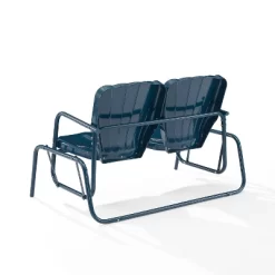 Ridgeland Outdoor Metal Loveseat Glider - Navy - Crosley -Outdoor Furniture Store GUEST ec28e0b1 738d 4019 8994 103965f56ae1