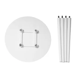 Aluminum Outdoor Round Side Table With Adjustable Feet White - Crestlive Products -Outdoor Furniture Store GUEST ed33f8b5 f6a2 492d 8bd6 cc8e9fd31d2b