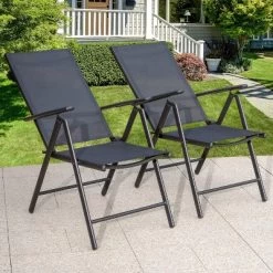 5pc Patio Set With Square Table & Reclining Sling Chairs With Armrests - Captiva Designs -Outdoor Furniture Store GUEST ed4cab45 5665 4ade ab94 7cba822e9161