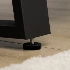 HOMCOM Garden Bench With Metal Legs, Rustic Wood Effect Concrete Dining Bench, Indoor Or Outdoor Use For Patio, Park, Porch And Lawn, Natural & Black -Outdoor Furniture Store GUEST ed9952ba 0028 4600 aa2f daaf00efab4f