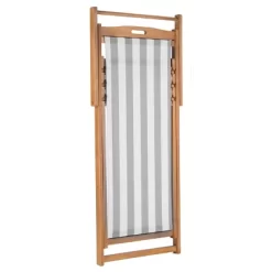 Loren Foldable Sling Chair - Natural/Gray/White - Safavieh -Outdoor Furniture Store GUEST edb0bd72 5fe4 4f41 a7f0 10f6f9681daa