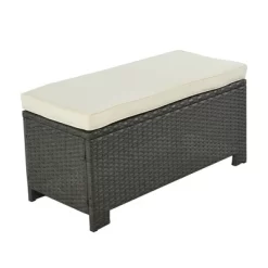 6pc Outdoor Wicker Set With Loveseats, Sofa, Chair, Coffee Table & Bench - Beige - GODEER 31 6pc Outdoor Wicker Set With Loveseats, Sofa, Chair, Coffee Table & Bench - Beige - GODEER -Outdoor Furniture Store GUEST ee879640 5ec1 4372 906d b48629d4404d