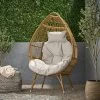 Serina Outdoor Wicker Teardrop Chair With Cushion - Beige/Light Brown - Christopher Knight Home -Outdoor Furniture Store GUEST eed4e10e 8d13 431b 987c 7842ce6d89ee