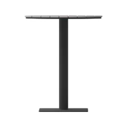 Emma And Oliver 24" Round Outdoor Dining Table With Faux Teak Poly Slats And Steel Frame -Outdoor Furniture Store GUEST eef18865 12d8 48c8 883e 16e1e1a0a9f5