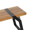 Varva Outdoor Acacia Wood Dining Bench Teak/Black - Christopher Knight Home -Outdoor Furniture Store GUEST eefccef2 2ec4 4099 908a 3e254d509e4b