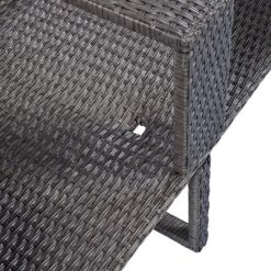 2pc Outdoor Wicker Conversation Sectional Set With Cushions & Half-Moon Side Table For Umbrella - Gray - GODEER -Outdoor Furniture Store GUEST ef43478d 52bd 4f73 b54f d66cae9964bb