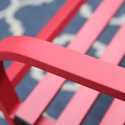 Outdoor Steel Single Seat Garden Arm Chair - Red - Captiva Designs -Outdoor Furniture Store GUEST ef883b98 31fa 4e5d 82bd e5f2ce4b0004