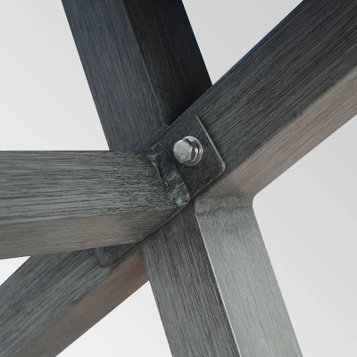 Lamphere Rectangle Aluminum Modern Dining Bench Dark Gray - Christopher Knight Home 6 Lamphere Rectangle Aluminum Modern Dining Bench Dark Gray - Christopher Knight Home - Image 4