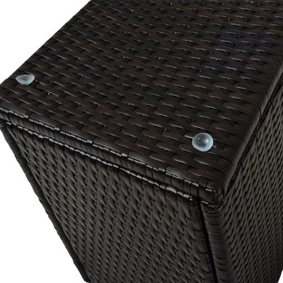 4pc Wicker Half-Moon Patio Set With Cushions - Brown/Beige - GODEER 10 4pc Wicker Half-Moon Patio Set With Cushions - Brown/Beige - GODEER - Image 8