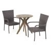 Sanders 3pc Acacia Wood & Wicker Bistro Set - Gray - Christopher Knight Home -Outdoor Furniture Store GUEST f0e664e5 84a7 424a b9fb d94bb3d60abd