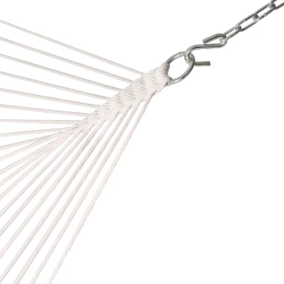 Sunnydaze Decor Sunnydaze 2-Person Outdoor Quilted Fabric Hammock With Spreader Bars With Freestanding Stand And Detachable Pillow - 350 Lb Capacity - Tidal Wave 6 Sunnydaze Decor Sunnydaze 2-Person Outdoor Quilted Fabric Hammock With Spreader Bars With Freestanding Stand And Detachable Pillow - 350 Lb Capacity - Tidal Wave - Image 4