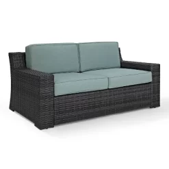 Beaufort Outdoor Wicker Loveseat - Mist - Crosley -Outdoor Furniture Store GUEST f23d4f7e 209c 4bb4 86a3 0b2891eb14e1