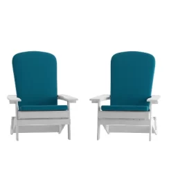 Flash Furniture Charlestown Set Of 2 All-Weather Poly Resin Indoor/Outdoor Folding Adirondack Chairs With Cushions For Deck, Porch, And Patio 33 Flash Furniture Charlestown Set Of 2 All-Weather Poly Resin Indoor/Outdoor Folding Adirondack Chairs With Cushions For Deck, Porch, And Patio -Outdoor Furniture Store GUEST f287b987 574b 4840 a5cb 57b2eac4d95a
