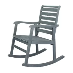 Carey Modern Slat-Back Acacia Wood Patio Outdoor Rocking Chair - JONATHAN Y -Outdoor Furniture Store GUEST f2be4331 2ef8 4521 b7cc 419eeb7894db