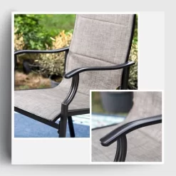 5pc Patio Dining Set With Steel Table With 1.57" Umbrella Hole & Padded Arm Chairs - Captiva Designs -Outdoor Furniture Store GUEST f2c61aae 9c36 4f66 85a7 91a0c2045f83