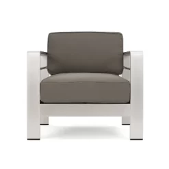 Cape Coral 5pc Aluminum And MGO Seating Set With Fire Table Khaki/Light Gray - Christopher Knight Home -Outdoor Furniture Store GUEST f37e86fc b46a 416c 833a 7c420d799345