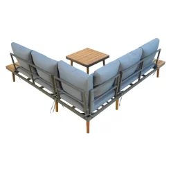 Stellar 4pc Outdoor Aluminum Sectional Set With Tables & Cushions - DUKAP -Outdoor Furniture Store GUEST f3988e84 7b60 474e 9a25 8ba05176bf22