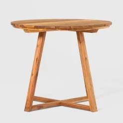 Saracina Home 36" Modern Acacia Slatted Round Outdoor Dining Table -Outdoor Furniture Store GUEST f55c8a51 8216 4e62 9551 fd35067c85af