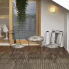 Outsunny 3 Piece Patio Bistro Set, Metal Folding Chairs, Foldable Outdoor Dining Table, Stone Mosaic Pattern For Decor, Poolside, Porch, Coffee -Outdoor Furniture Store GUEST f60cc73e 606f 4702 ac32 07f838114c47