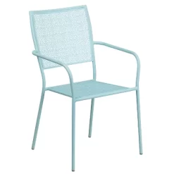 Flash Furniture Commercial Grade Indoor-Outdoor Steel Patio Arm Chair With Square Back -Outdoor Furniture Store GUEST f61863e2 3534 4036 90fa c1f8e28c9663