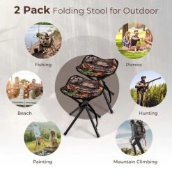 Costway 2 Pack Folding Hunting Stool Lightweight Foldable Outdoor Stool Seat -Outdoor Furniture Store GUEST f62bf097 5e4b 4d3c a7a0 1e509874eebd