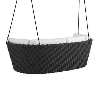 Sally Loveseat Swing With Cushion - Gray/Black - Novogratz 7 Sally Loveseat Swing With Cushion - Gray/Black - Novogratz - Image 5