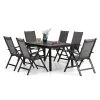 7pc Outdoor Dining Set With 7 Position Folding Chairs With Expandable Metal Table - Captiva Designs -Outdoor Furniture Store GUEST f63c5fe9 c229 4549 9ae7 ba86e8fbec5b