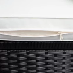 9pc Wicker Patio Set With Cushions - Black/Beige - GODEER -Outdoor Furniture Store GUEST f657250e 6d0f 4467 93f8 28c4dd76a52e