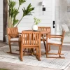 Saracina Home 5pc Modern Slatted Acacia Outdoor Dining Set With Round Table -Outdoor Furniture Store GUEST f672d288 ff00 41ad a64f 6c679f3bc4b6