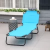 Outsunny Foldable Outdoor Chaise Lounge Chair, 5-Level Reclining Camping Tanning Chair With Strong Oxford Fabric For Beach, Patio, Pool, Sky Blue -Outdoor Furniture Store GUEST f690764c 3e41 4bc8 b8e6 ccb550806b57