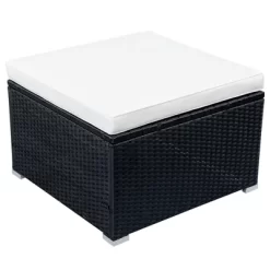 9pc Wicker Patio Set With Cushions - Black/Beige - GODEER -Outdoor Furniture Store GUEST f795de10 43c7 4579 9b55 f5f7d5dcc271