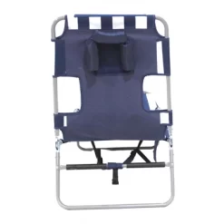 Everlast Ostrich Backpack Chaise Folding Lounge Chair W/4 Adjustable Position, Carrying Straps, Side Pocket And Storage Bag, Navy Stripe (3 Pack) -Outdoor Furniture Store GUEST f7962aa9 2a39 42e8 a549 10ff216c4406